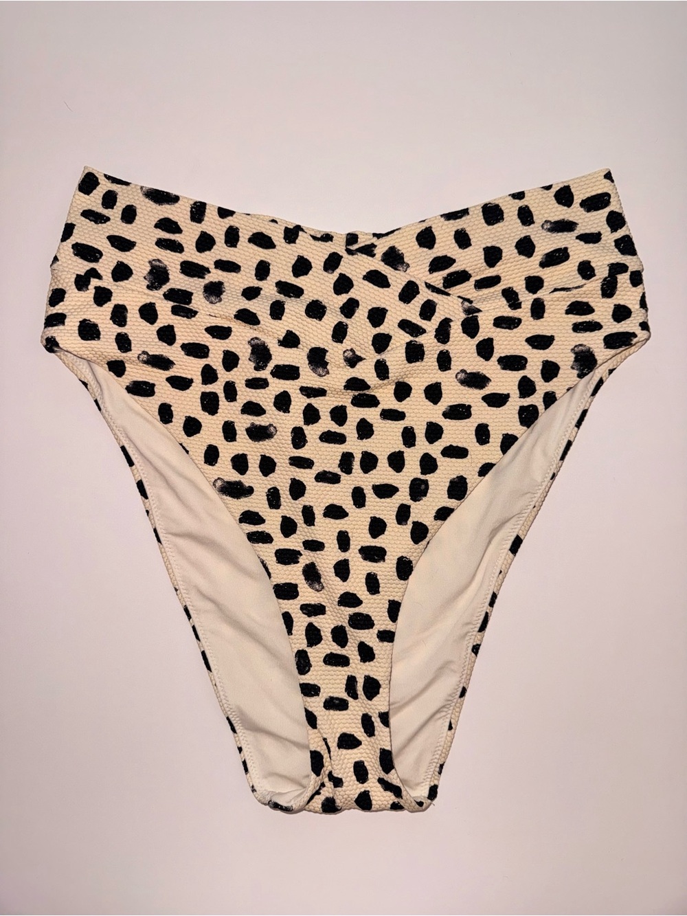 Aerie Leopard High Cut Cheeky Bikini Bottom